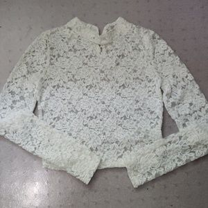 SOLD! White Lace Crop Top